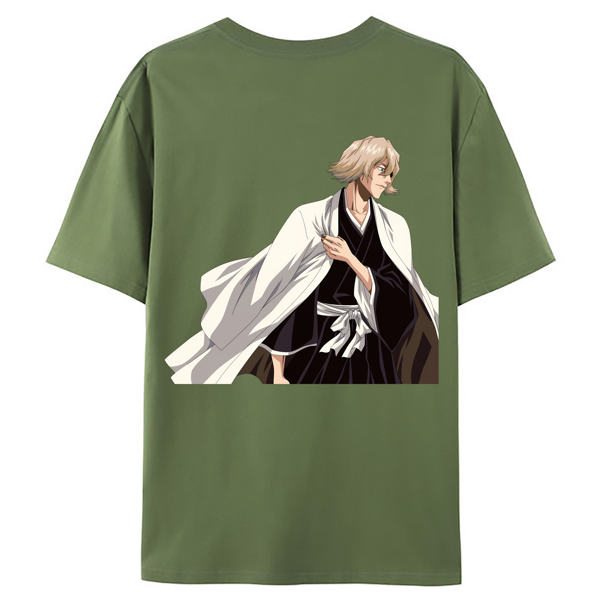 （画像用） "ブリーチ 浦原 喜助（うらはら きすけ） BLEACH Urahara Kisuke " 綿100％ メンズ半袖Tシャツ（バックプリント） 通気性
